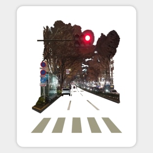 Tokyo Street at Night Sticker